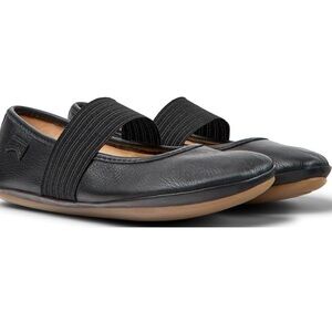 Camper RIGHT Kids Black Leather Ballet Flats EU 34/ US 2 Perfect Condition